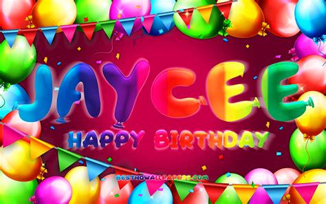 Download Imagens Feliz Aniversário Jaycee 4k Moldura De Balão