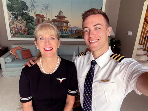 Pilot Honors His Mom An On Duty Flight Attendant In Surprise