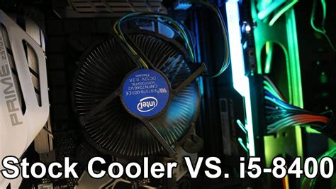 I am going to use the fan from the new stock cooler on the old stock cooler that has a copper slug in until i make mind up on what cooler i want. Stock Cooler vs. i5 8400 - YouTube