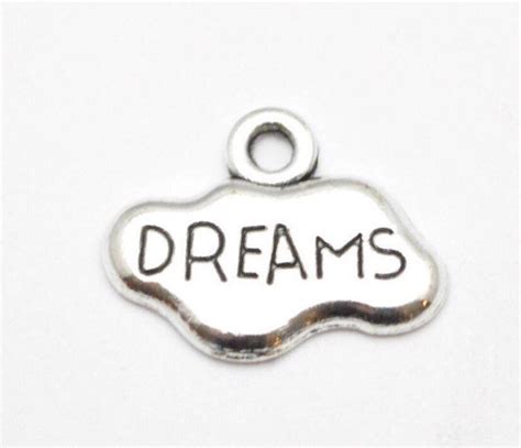 10 Silver Dreams Cloud Charms 17mm X 13mm Antique Silver Bracelet