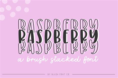 Raspberry Stacked Brush Display Font — Blush Font Co