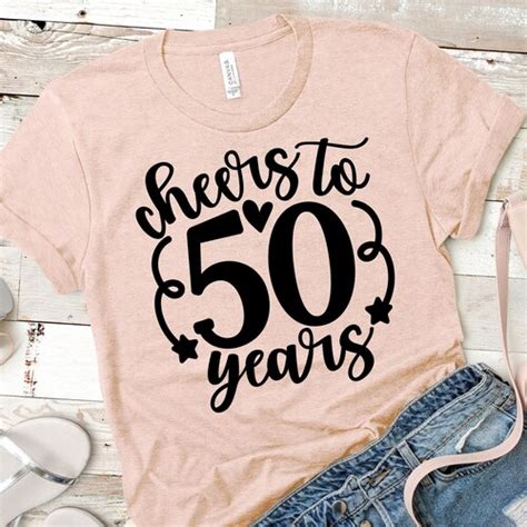 Cheers To 50 Years Svg 50th Birthday Svg Birhtday Svg 50 Etsy