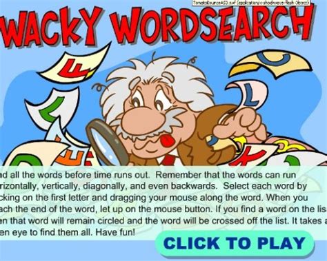 Wacky Word Search Boston Web Design