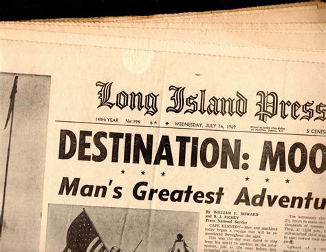 Long Island Press Newspapers July 16 1969 And 23 Similar Items