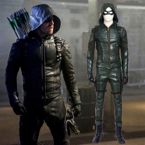 Green Arrow Costume Season 5 Oliver Queen Cosplay