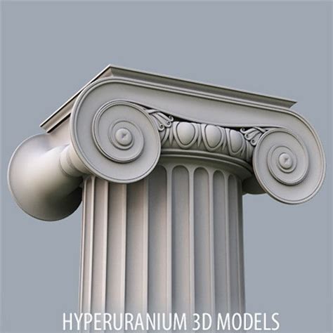 3d Model Ionic Column Ionic Column Column Column Capital