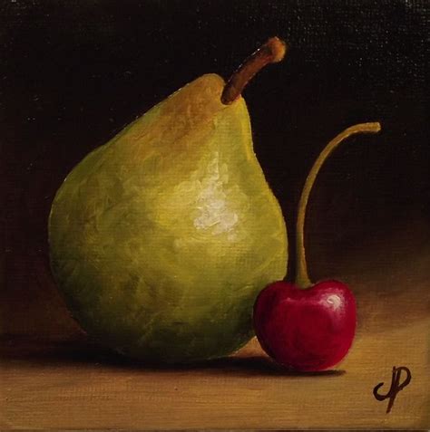 Jane Palmer Fine Art Pear And Cherry Video Pear Still Life Art