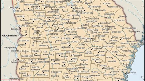 Interactive Map Of Georgia Cities And Towns Map