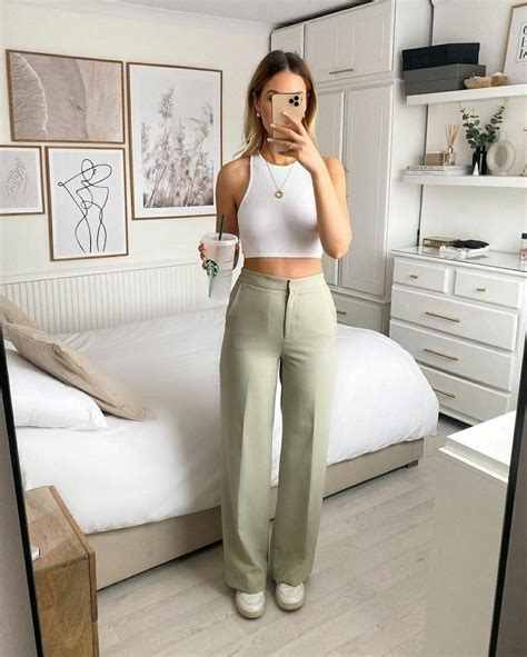 Straight Fit Trousers In 2021 Fashion Inspo Outfits Cute Casual