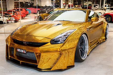 Famous Engraved Gold Nissan Gt R Widebody For Sale Looks Like An