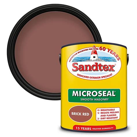 Sandtex Brick Red Masonry Paint 5l Diy At Bandq