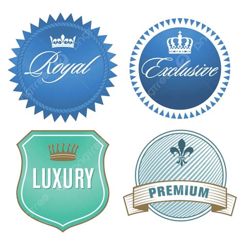 Luxury Labels With Crowncrest Royal High Quality Classic Vector Royal