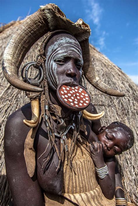 Mursi Tribe Woman Mursi Tribe Woman With The Traditional L Flickr