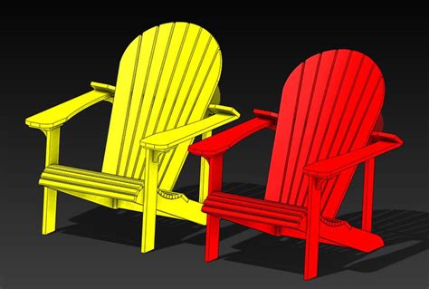 Adirondack Chair Autocad Parasolid Solidworks Other 3d Cad Model