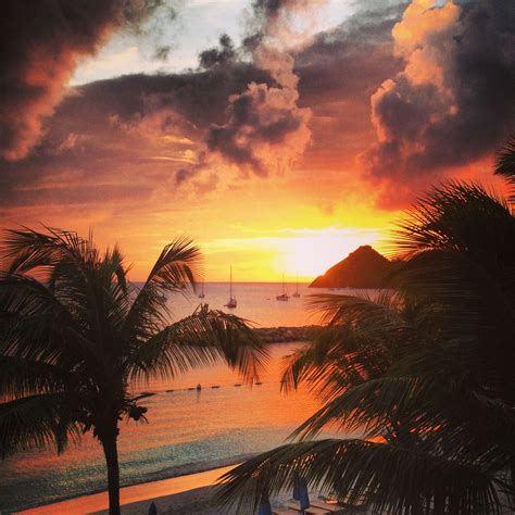 Beautiful St Lucia Sun Set Sunset St Lucia Picturesque