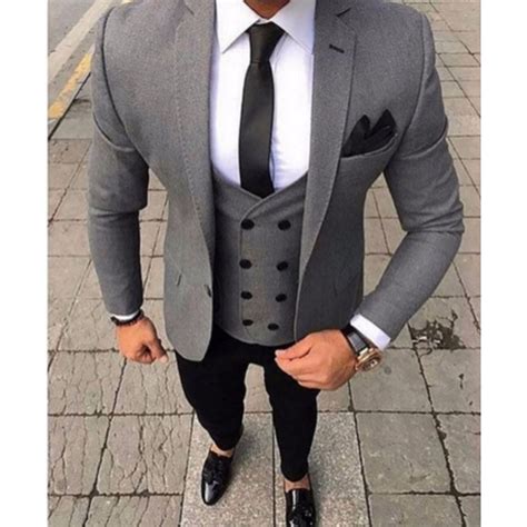 The beauty of this collection is that you find everything in one place. 2019 2018 Latest Coat Pant Designs Smoking Grey Men Suit ...
