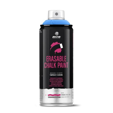 Mtn Pro Erasable Chalk Spray Paint 400ml Electric Blue Spray Planet