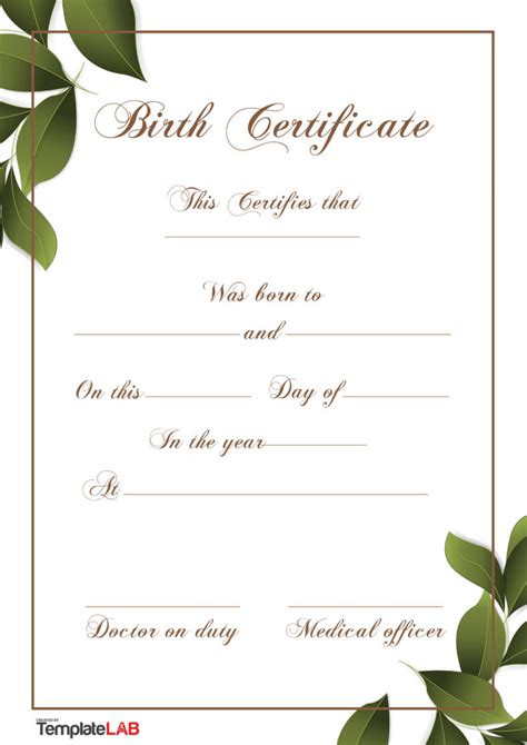 Birth Certificate Templates Word Ppt Pdf Templatelab