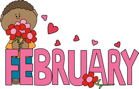 Month Of February Valentines Day Clip Art Month Of February