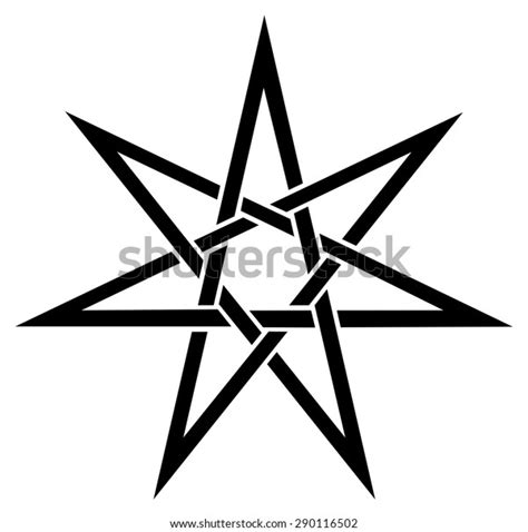 Fairy Star Elven Heptagram Magical Symbol Stock Vector Royalty Free