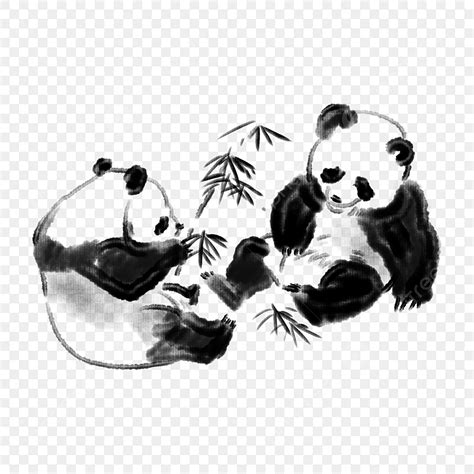 Panda Png Image Black Panda Cute Panda Hand Drawn Panda Cartoon Panda
