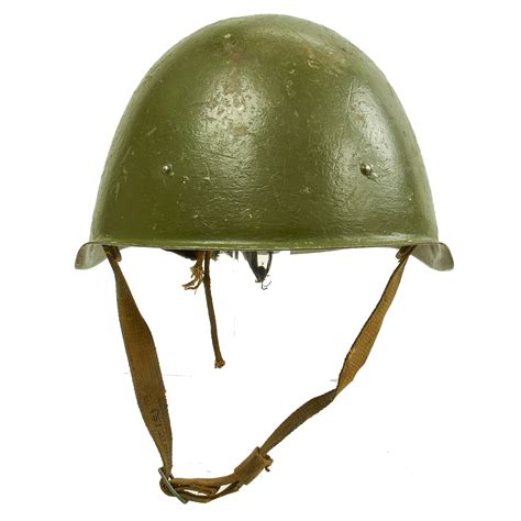 Original Wwii Russian Soviet Ssh 40 Steel Combat Helmet With Paint Sta