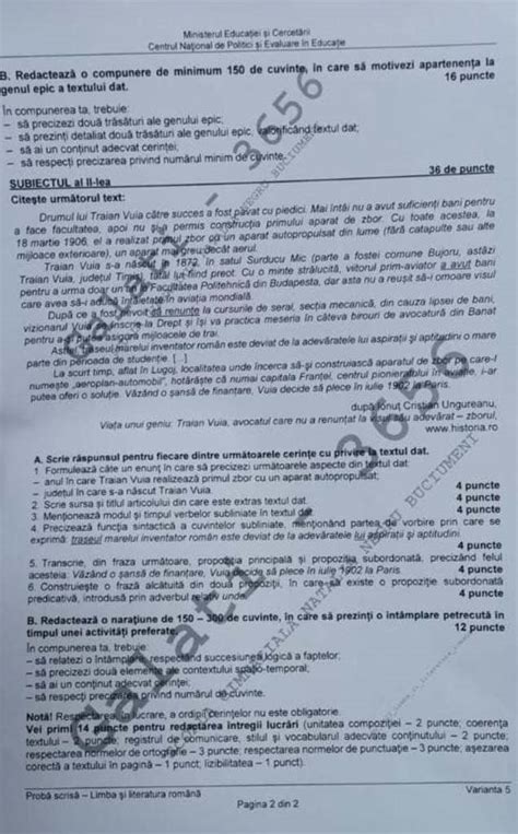 Anisie anunta subiecte simplificate la limba romana. image-2020-06-15-24065273-0-subiecte-romana-evaluare ...