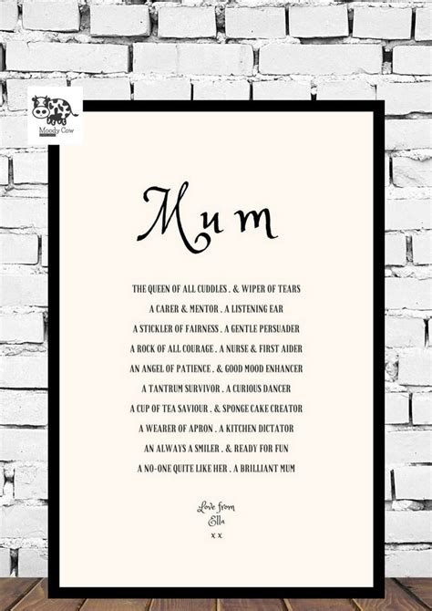 Maybe you would like to learn more about one of these? Mum Print |Mum Poem | New Mum Poem | Mum Poem Gift ...