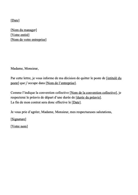 Lettre De Demission Modele Vrogue