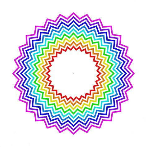 Circle Zigzag Icon Colorful Free Stock Photo - Public Domain Pictures