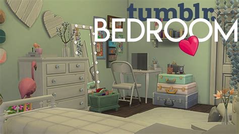 The Sims 4 Speedbuild No Cc Tumblr Bedroom Youtube