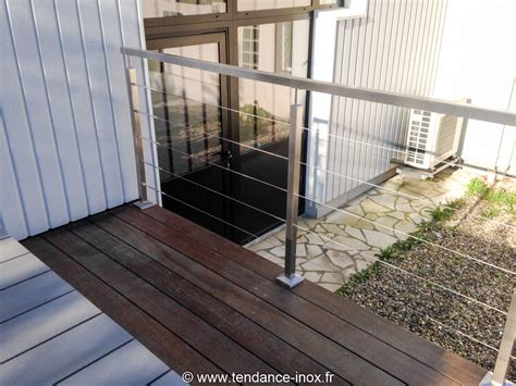 Garde-corps inox carré câbles tendus - Tendance Inox