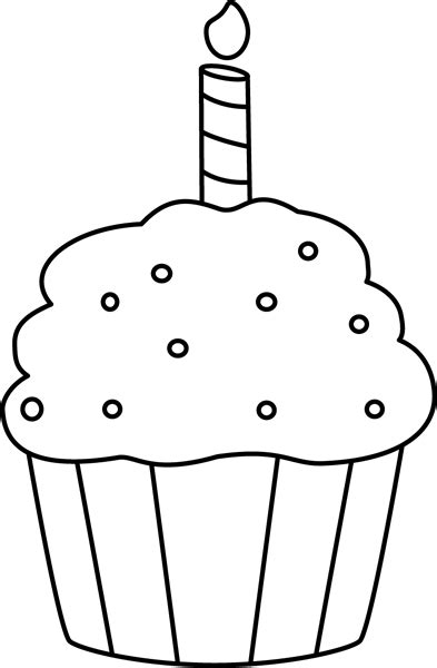 Free download and use them in in your design related work. Black and White Birthday Cupcake Clip Art - Black and ...