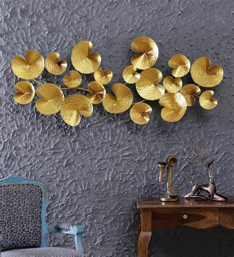 Buy Wrought Iron Abstract Wall Art In Gold By Malik Design Online