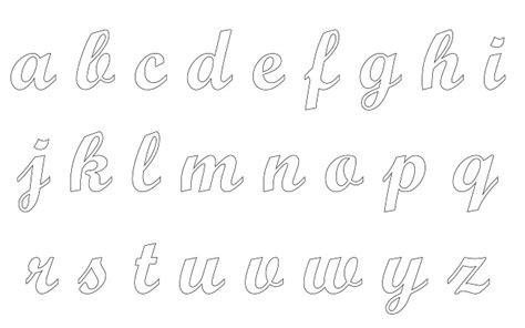 Así también están presentes las letras cursivas letras grandes y gordas de la plantillas de la letra d. MOLDES DE LETRAS CURSIVAS - Alfabeto, Para Imprimir, em PDF e