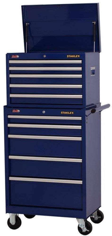 Stanley 6 drawer chest and cabinet combo. Stanley 10-Drawer Tool Chest Top Box Rolling Bottom ...