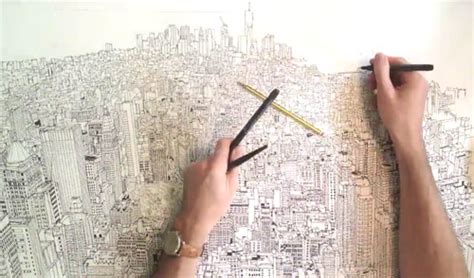 Time Lapse Drawing Of Manhattan Booooooom Create Inspire