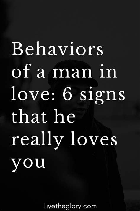 Behaviors Of A Man In Love 6 Signs That He Really Loves You Man In