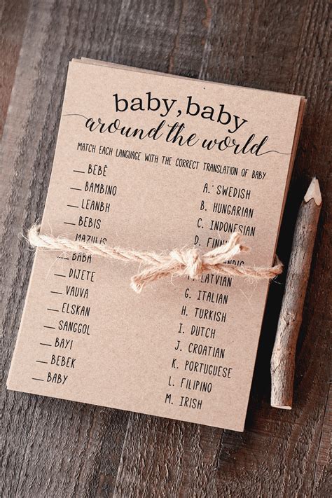 Baby Around The World Baby Shower Game Baby In Different Etsy In