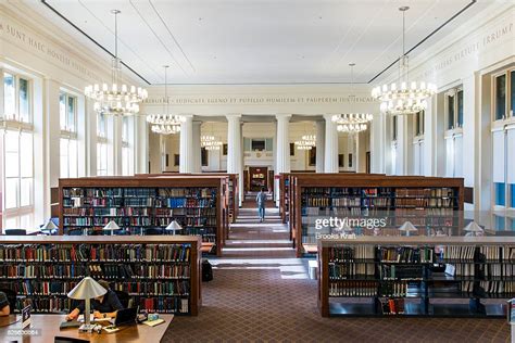 Students Working In Langdell Hall Library On The Campus Of Harvard