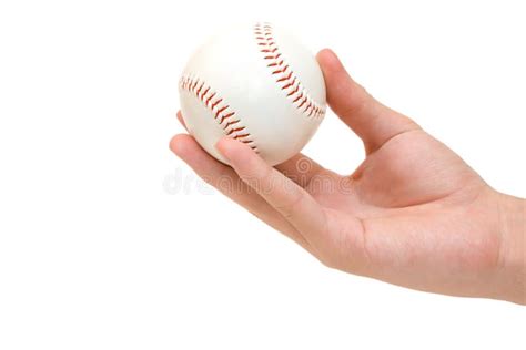Hand Holding Baseball Ball Stock Image Image Of Leisure 6443039