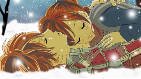 Anime Couple Sleeping On Snow Anime Love Wallpaper 1920x1080 156468
