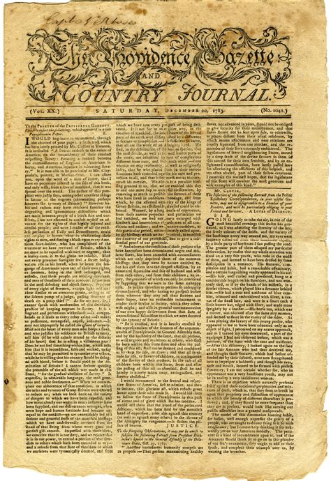Newspapers The American Revolution Institute