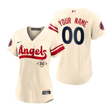 Womens Los Angeles Angels Custom Cream 2022 City Connect Jersey