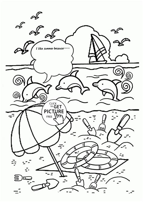 Preschool Summer Coloring Worksheets Coloring Pages