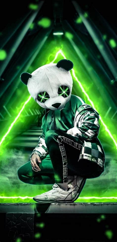 Neon Panda Wallpapers Top Free Neon Panda Backgrounds Wallpaperaccess