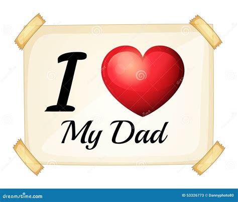 I Love My Dad Stock Vector Illustration Of Border Daddy 53326773