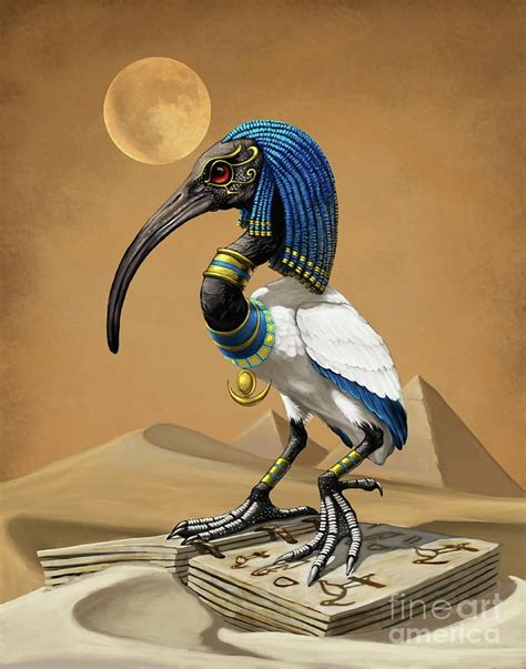 Thoth Egyptian God Digital Art By Stanley Morrison Egyptian Deity
