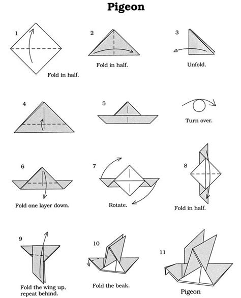 Easy Origami Diagrams Origami Dove Printable Instructions Origami Dove