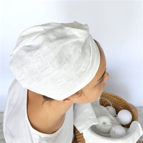 Linen Hair Towel Pure Thick Linen Hair Turban от Purewhitespa Organic